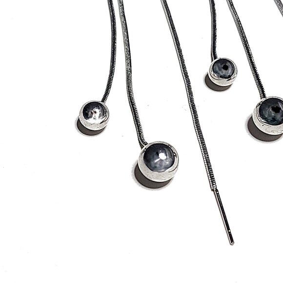 925 silver threader earrings - Picture 2 of 7